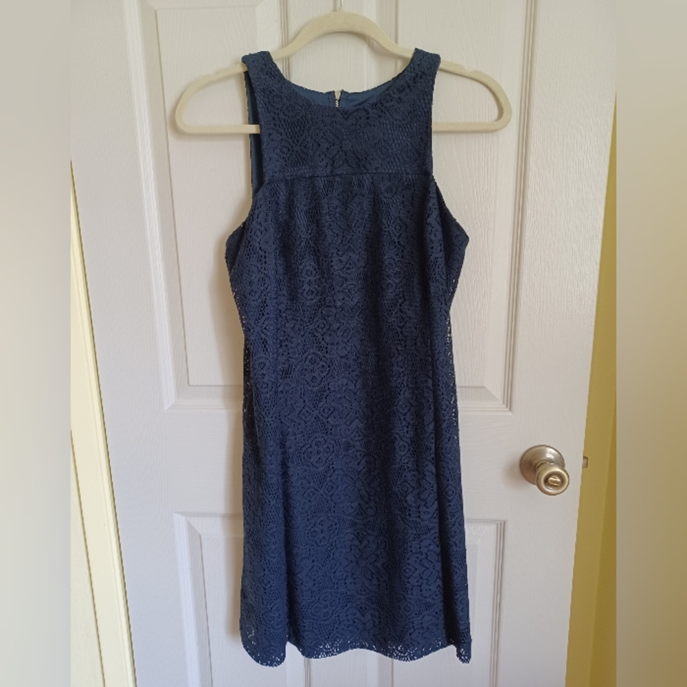 Navy crochet/lace dress